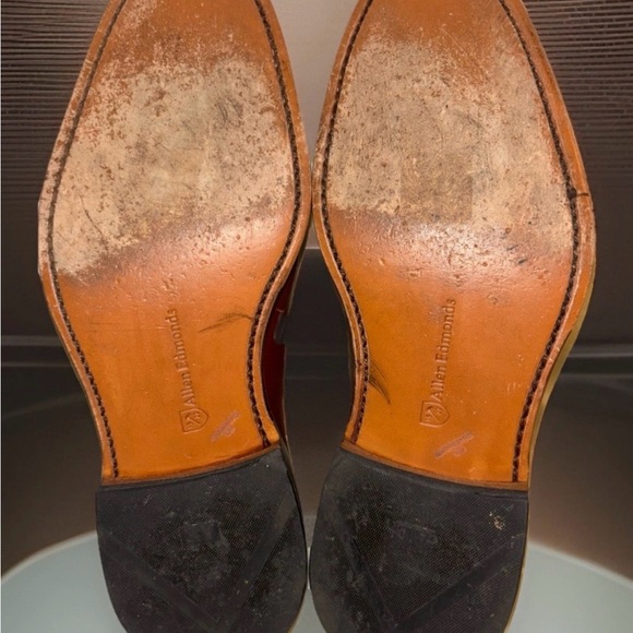 Allen Edmonds 7D Cornwallis Chestnut Brown Oxford Derby Leather Shoes - Picture 6 of 16